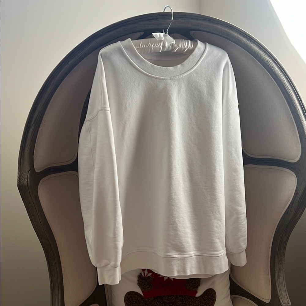 Lululemon White Perfectly Oversized Crew Sweatshirt